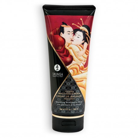 SHUNGA MASSAGE CREAM SPARKLING STRAWBERRY WINE 200ML