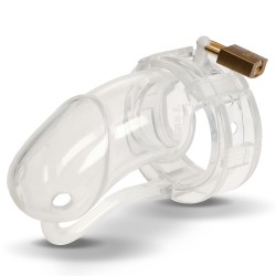 PENIS CAGE LARGE IN CLEAR SILICONE MALESTATION