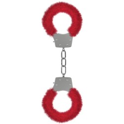 PLEASURE FURRY HANDCUFFS RED
