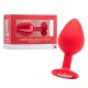 PLUG ANAL DIAMOND BUTT PLUG GRANDE ROJO