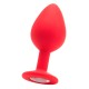 PLUG ANAL DIAMOND BUTT PLUG GRANDE ROJO