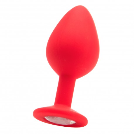 PLUG ANAL DIAMOND BUTT PLUG GRANDE ROJO