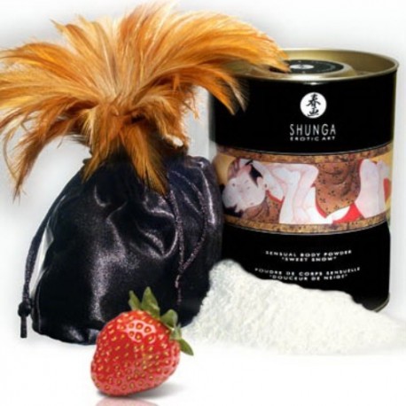 POLVOS CORPORALES SHUNGA SWEET SNOW CAVA Y FRESA 228GR