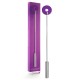 OUCH! LEATHER CIRCLE TIPPED METAL CROP PURPLE