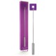 OUCH! LEATHER SQUARE TIPPED METAL CROP PURPLE
