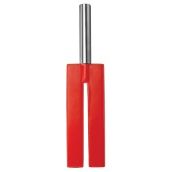 AZOTADOR OUCH! LEATHER SLIT PADDLE ROJO