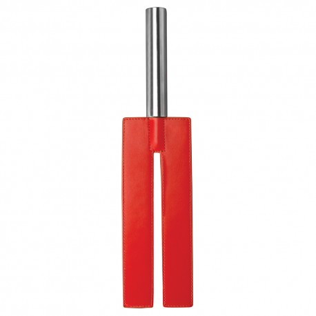 AZOTADOR OUCH! LEATHER SLIT PADDLE ROJO