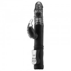 VIBRADOR THRUSTING RABBIT NEGRO