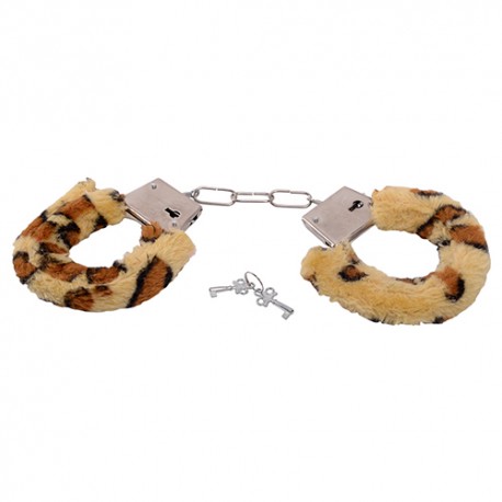 BESTSELLER FURRY HANDCUFFS LEOPARD PRINT