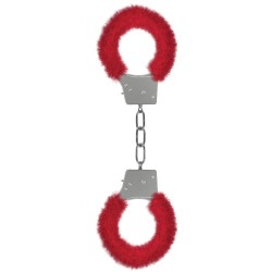 BEGINNER'S FURRY HANDCUFFS RED