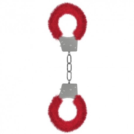 ALGEMAS COM PELUCHE BEGINNER'S FURRY HANDCUFFS VERMELHAS