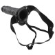 STRAP-ON HUECO CON TESTICULOS REAL RAPTURE AIR FEELING 8" NEGRO