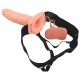 REAL RAPTURE AIR FEELING 8" HOLLOW VIBRATING STRAP-ON WHITE