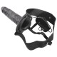 REAL RAPTURE AIR FEELING 8" HOLLOW VIBRATING STRAP-ON BLACK