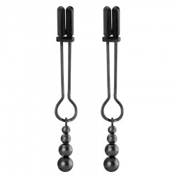 PINZAS PARA PEZONES OUCH! TEASING NIPPLE CLAMPS NEGRAS