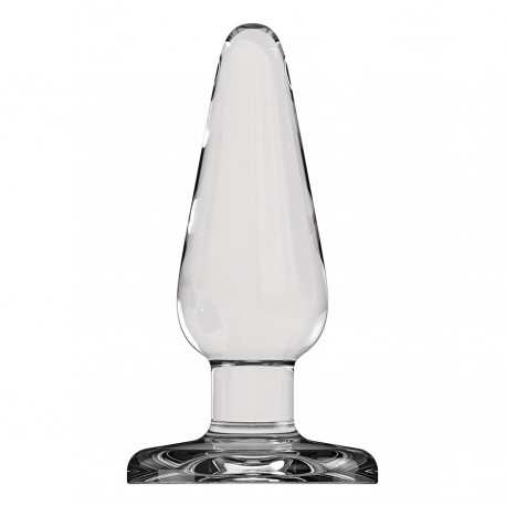 PLUG & PLAY 3” GLASS BUTT PLUG CLEAR