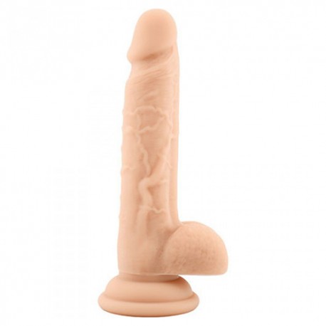 REAL SAFE ROD SLIM SILICONE DILDO WHITE