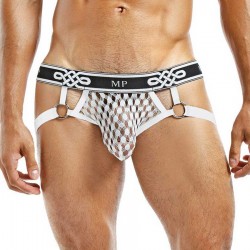 MALE POWER PEEP SHOW JOCK RING SLIP WHITE