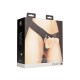 STRAP-ON REALISTA DE COURO OUCH! 8 POLEGADAS BRANCO