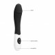 GC RIBBED SILICONE VIBRATOR BLACK