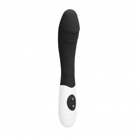 VIBRADOR EN SILICONA RIBBED GC NEGRO