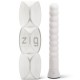 VIBRADOR RECARREGÁVEL COM AQUECIMENTO ZIG ZAG BRANCO