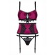 OBSESSIVE 861-SEG SET AND THONG BORDEAUX
