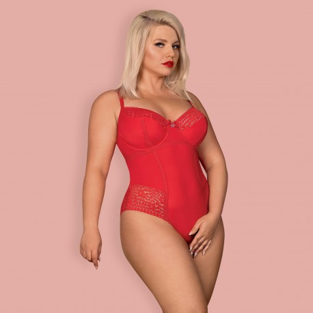 OBSESSIVE JOLIEROSE TEDDY TAILLE QUEEN RED