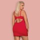 OBSESSIVE JOLIEROSE CHEMISE AND THONG QUEEN SIZE RED