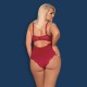 OBSESSIVE ROSALYNE TEDDY TAILLE QUEEN RED