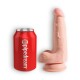 DILDO CON TESTICULOS 5" TRIPLE DENSITY KING COCK BLANCO