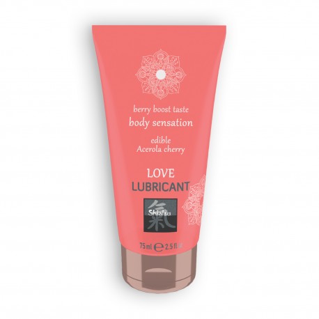 SHIATSU™ EDIBLE LOVE BERRY BOOST LUBRICANT WITH ACEROLA AND CHERRY FLAVOUR 75ML