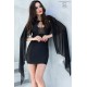 CR-4329 COCKTAIL DRESS BLACK