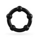 TRIPLE BEAD COCKRING SET BLACK CRUSHIOUS