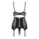 OBSESSIVE QUEEN SIZE AMALLIE CORSET AND THONG BLACK