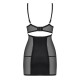 OBSESSIVE QUEEN SIZE AMALLIE CHEMISE AND THONG BLACK