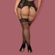 OBSESSIVE QUEEN SIZE AMALLIE STOCKINGS BLACK