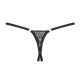 OBSESSIVE MESHLOVE CROTCHLESS THONG BLACK