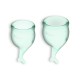 CONJUNTO DE 2 COPAS MENSTRUALES FEEL SECURE SATISFYER VERDE CLARO