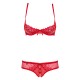 CONJUNTO ALABASTRA CROTCHLESS OBSESSIVE ROJO