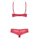 CONJUNTO ALABASTRA CROTCHLESS OBSESSIVE ROJO