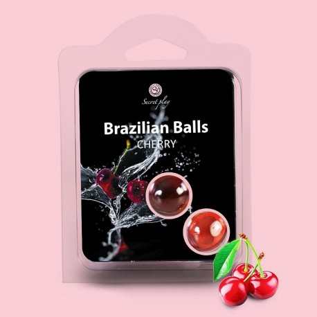 BOLAS LUBRICANTES BESABLES BRAZILIAN BALLS SABOR A CEREZA 2 x 4GR