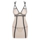 OBSESSIVE NUDELIA NOIR CHEMISE AND THONG BLACK