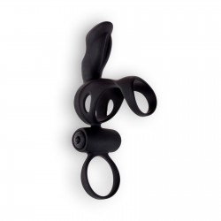ADRIEN LASTIC SPARTACUS VIBRATING SLEEVE WITH VIBRATING COCK RING BLACK