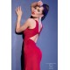 VESTIDO Y TANGA CR-4441 ROJO