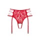 OBSESSIVE REDIOSA CROTCHLESS GARTER BELT RED