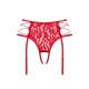 OBSESSIVE REDIOSA CROTCHLESS GARTER BELT RED