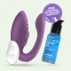 PLEASURISER RECHARGEABLE VIBRATOR WITH REMOTE CONTROL AND FREE WATERBASED LUBRICANT CRUSHIOUS