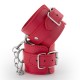 BONDAGE LOVE LEATHER HANDCUFFS CRUSHIOUS RED