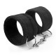 TOUGH LOVE VELCRO HANDCUFFS WITH EXTRA 40CM CHAIN CRUSHIOUS BLACK